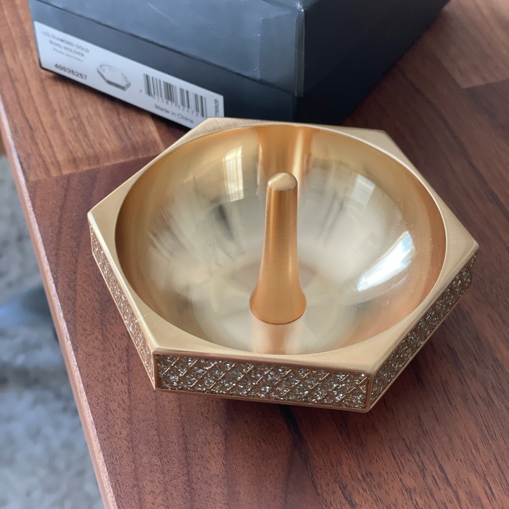 Waterford Diamom Gold Ring Holder - NIB